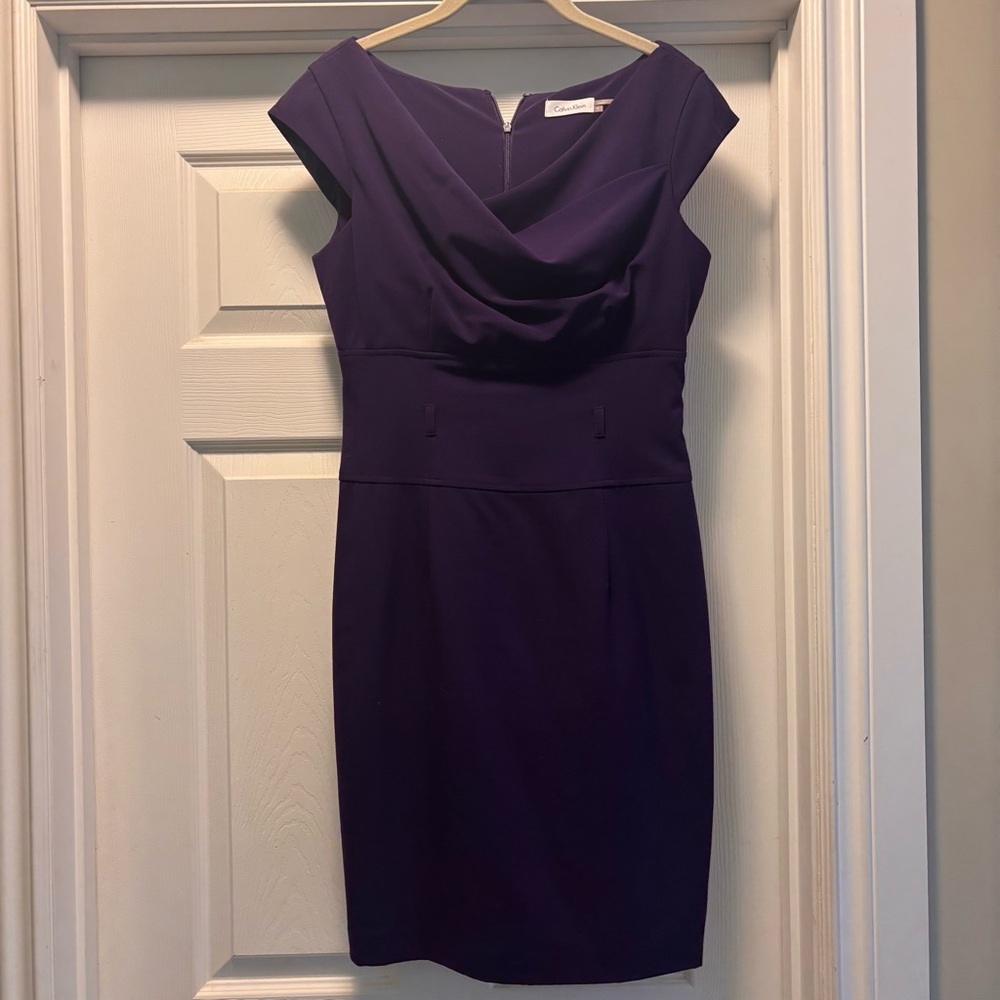 Calvin Klein Deep Purple Midi Dress